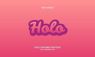 editable holo text effect template used for logos and brand titles or titles