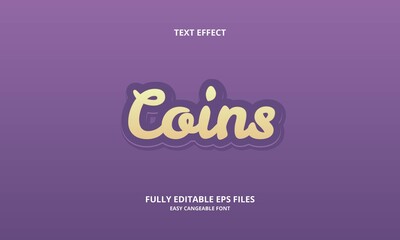 editable coins text effect template used for logos and brand titles or titles