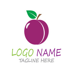 Plum logo vector icon design template