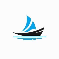 Yacht logo with simple concept