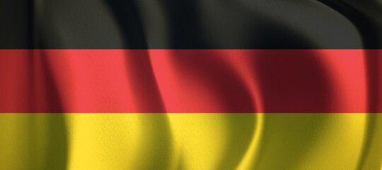 3D rendering of the wave Germany flag.
