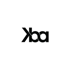 kba letter original monogram logo design