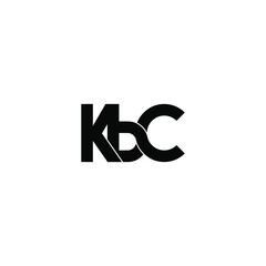 kbc letter original monogram logo design
