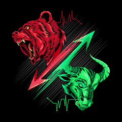 bearish and bullish in stock market science, gold, money