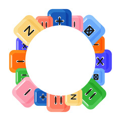 Obraz premium Frame remplate with clothing buttons.