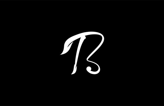 Stylish Letter B Leaf Shape Logotype