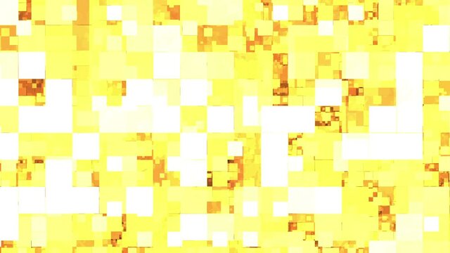 モザイクのデジタル背景動画　黄色