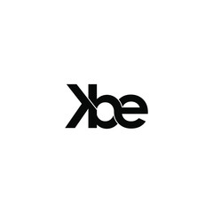 kbe letter original monogram logo design
