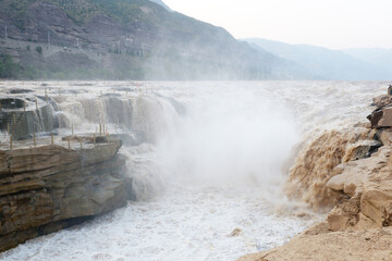 waterfall in yellow river
