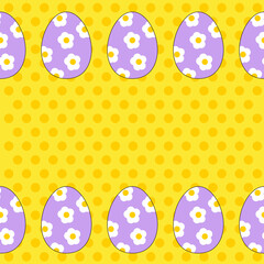 Seamless easter pattern background vector illustration easter day concept