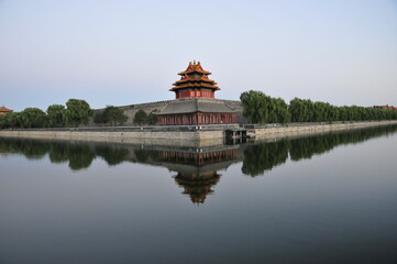 Fototapeta na wymiar corner tower in forbidden city