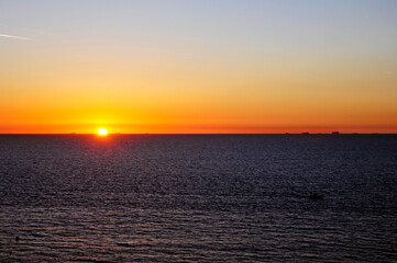 brilliant sunset and cloud in the ocean