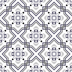vintage tile pattern seamless vector