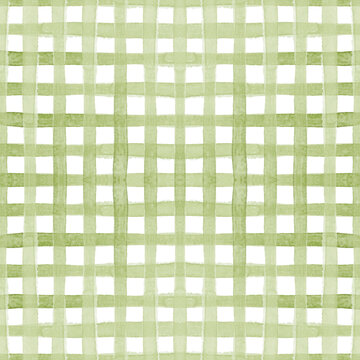 Green Plaid Tartan Watercolor Simple Seamless Pattern