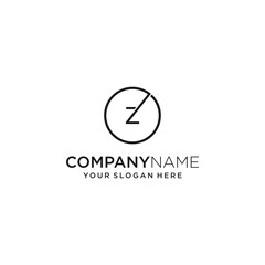 ZL logo. Initial letter ZL linked circle uppercase monogram logo.