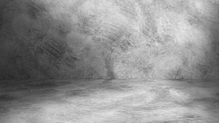 Concrete wall white color for background. Old grunge textures with scratches and cracks. White painted cement wall texture.