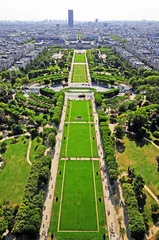 Wall murals Lime green panorama of paris city from top of eiffel tower