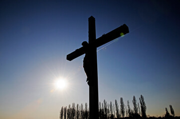jesus cross in sunlight