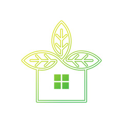 Green Eco Home Logo Icon Vector design illustration. Ecology Home logo icon design concept vector template. Trendy Eco Smart House vector icon design for website, symbol, logo, icon, sign, app, UI