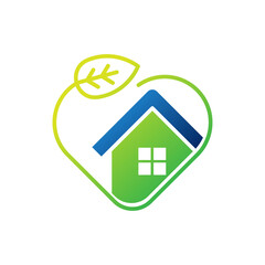 Green Eco Home Logo Icon Vector design illustration. Ecology Home logo icon design concept vector template. Trendy Eco Smart House vector icon design for website, symbol, logo, icon, sign, app, UI