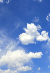Blue sky, white cloud sky