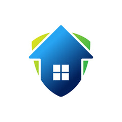 Home Security Logo Icon vector design illustration. Home Security with Shield Logo icon design concept for House and Real Estate. Smart House Secure design for website, symbol, logo, icon, app, UI.