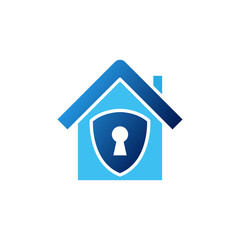 Home Security Logo Icon vector design illustration. Home Security with Shield Logo icon design concept for House and Real Estate. Smart House Secure design for website, symbol, logo, icon, app, UI.