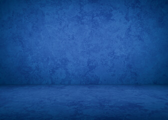 blue concrete interior