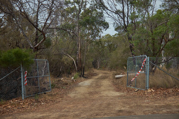 Fototapeta na wymiar Bushfire Gate