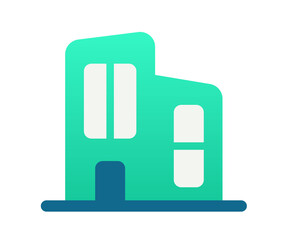 Obraz premium office building working space single isolated icon with gradient style