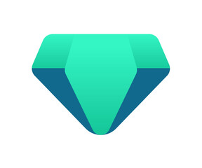diamond gem valuable single isolated icon with gradient style