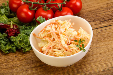 Vegetarian Cole slaw salad with cabbage