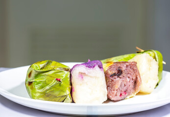 sweet sticky rice toast with Purple Sweet Potato