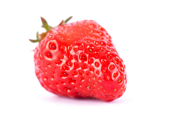 Red strawberries on a white background