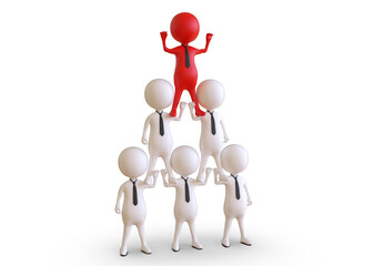 3d rendering business leadership concept 

