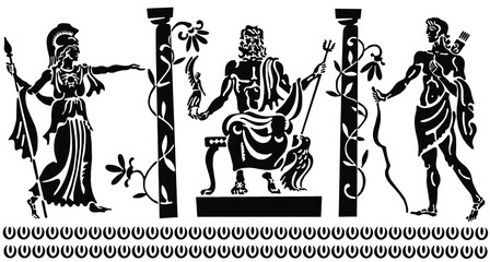 Background in the Greek style.