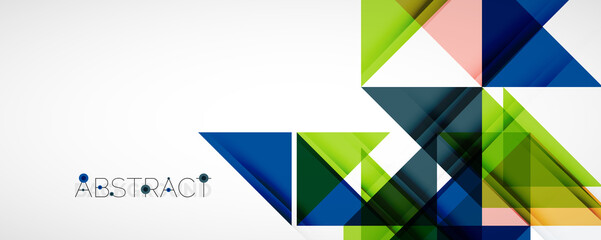 Set of vector triangle geometric backgrounds. Vector illustration for covers, banners, flyers and posters and other designs