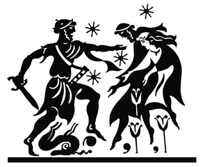 Obraz na płótnie Canvas Background in the Greek style.