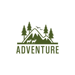 Wildlife dventure park logo design ilustration