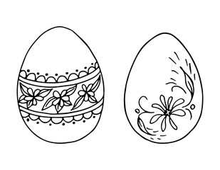 Easter eggs with various patterns.
