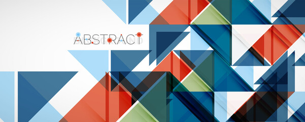 Set of vector triangle geometric backgrounds. Vector illustration for covers, banners, flyers and posters and other designs