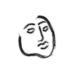 abstract face drawing for wall art and t-shirt