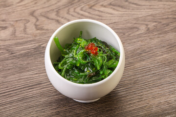 Asian traditional chukka salad in the bowl