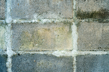 Old gray brick wall background and texture