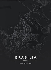 Map of Brasilia, Brasil