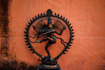 statue of natraj. Nataraja. A smiling Nataraja.