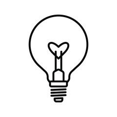 lamp icon. light bulb sign. vector illustration