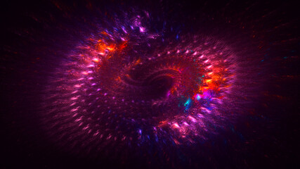 3D rendering abstract round light background