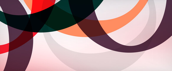 Obraz premium Ring geometric shapes, o letter repetition wallpaper. Abstract background for business or technology presentations, internet posters or web brochure covers