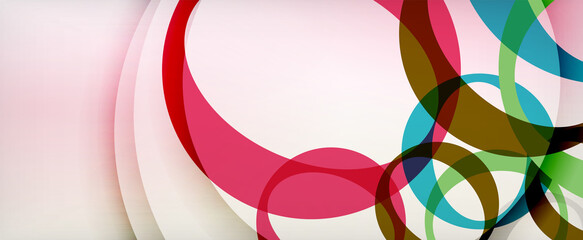 Ring geometric shapes, o letter repetition wallpaper. Abstract background for business or technology presentations, internet posters or web brochure covers